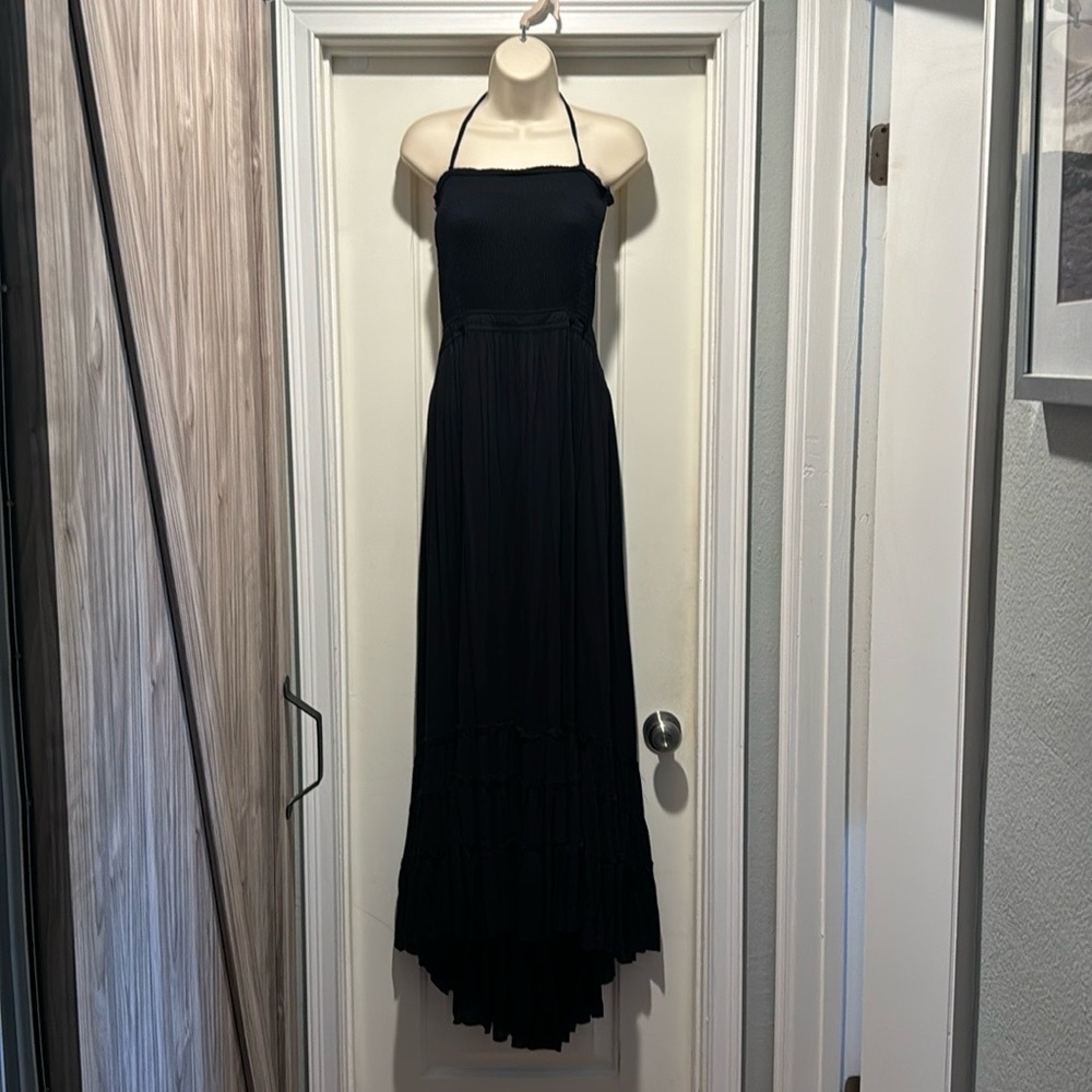 Black backless sun dress size small
